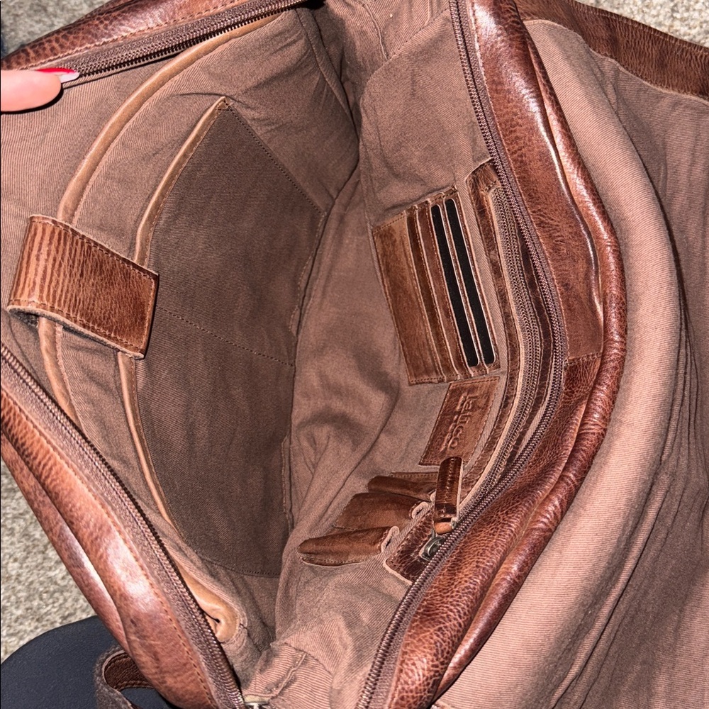 Latico Dark Brown Leather Crossbody Bag - Picture 6 of 6